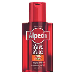אלפסין שמפו קפאין פעולה כפולה